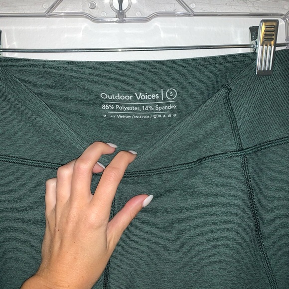 Outdoor Voices Hunter Green warm up leggings small - Picture 4 of 5